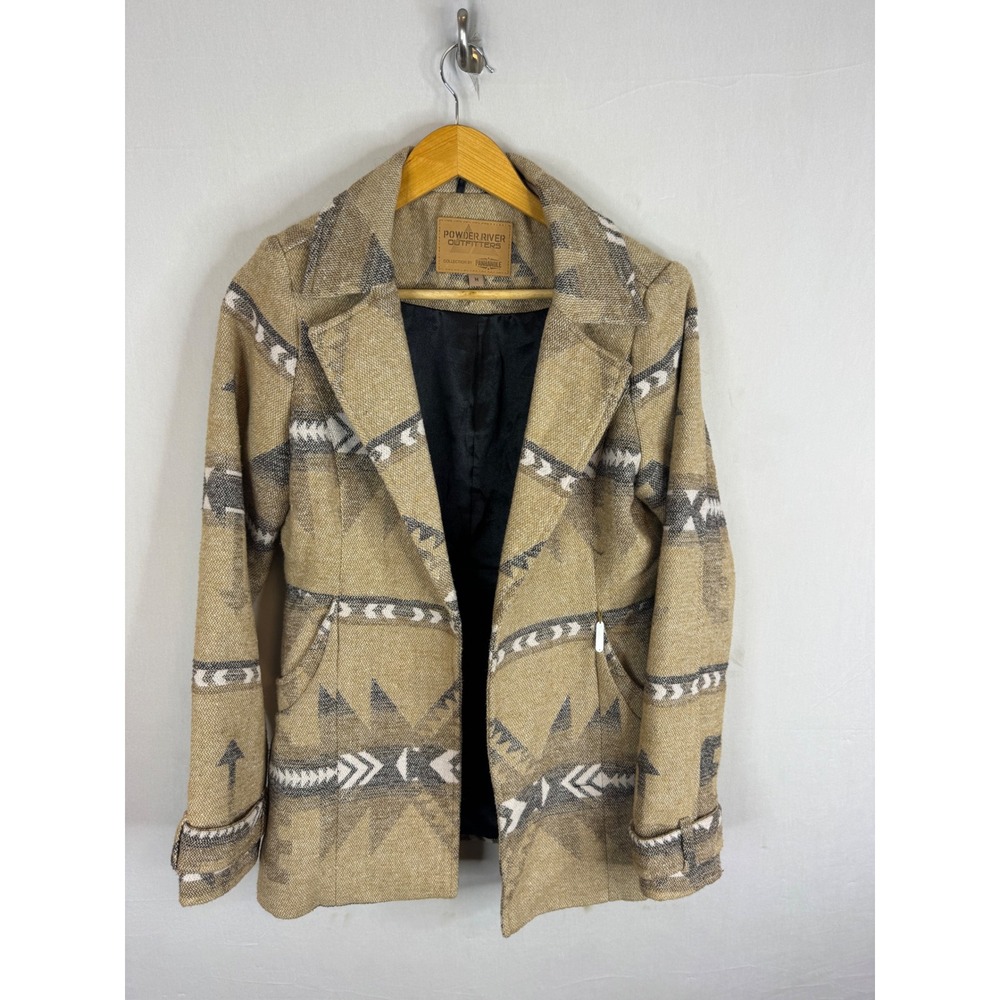 Powder River Outfitters Panhandle Southwestern Wool Blend Blazer Jacket Women M